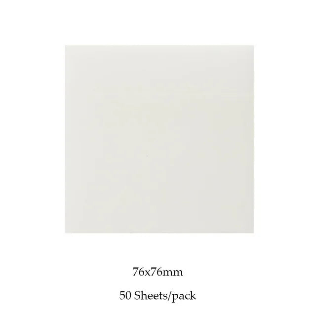 50 Sheets Creative Transparent PET Waterproof Sticky Notes Notepads - School Stationery & Office Supplies